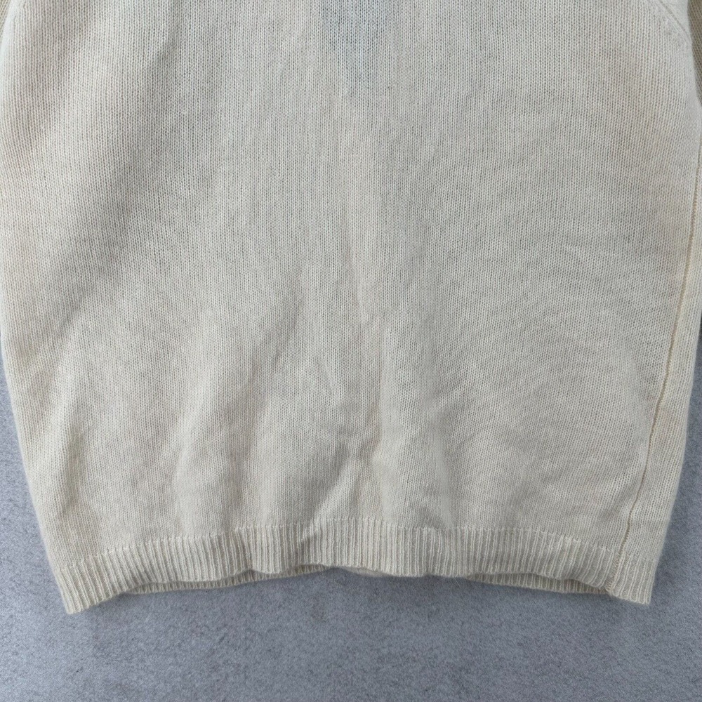 Carraige Court Cardigan Sweater Womens XL Ivory‎ Angora Lambswool Shoulder Pads - Picture 6 of 14
